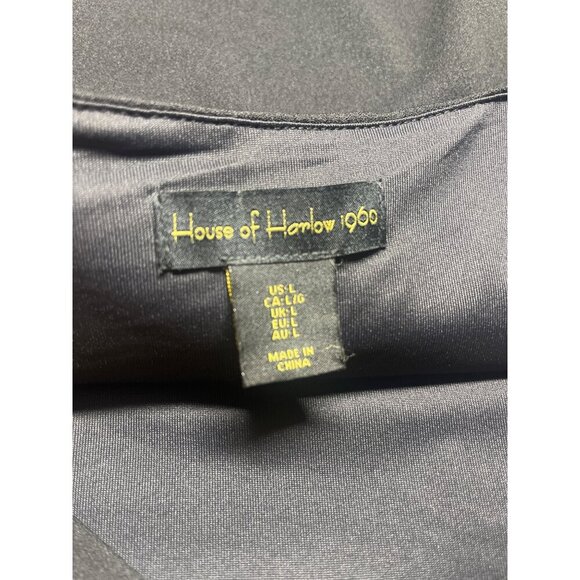 House of Harlow 1960 Body Suit One Piece Black Color Size Large - Picture 6 of 9